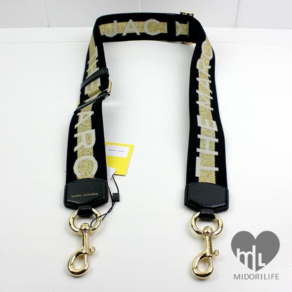 MARC JACOBS The Logo Webbing Strap – Gold Multi - Picture 2 of 6